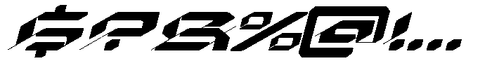 Race Hugo Italic Font OTHER CHARS