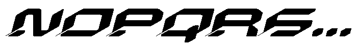 Race Hugo Italic Font LOWERCASE