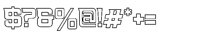 Racing 58 Regular Inliner Font OTHER CHARS