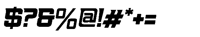 Racing 58 Slanted Font OTHER CHARS