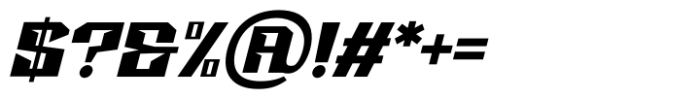 Racing Power Italic Font OTHER CHARS