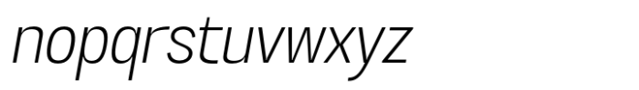 Radadawa Extra Light Expanded Italic Font LOWERCASE