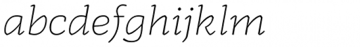Radcliffe Light Italic Font LOWERCASE