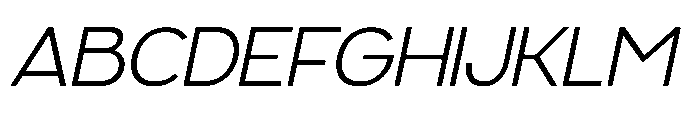 Radets Light Italic Font UPPERCASE