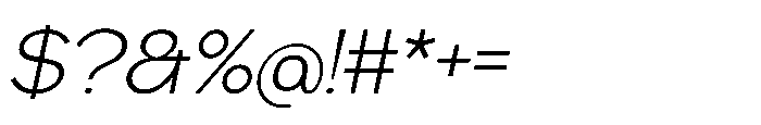 Radets Thin Italic Font OTHER CHARS