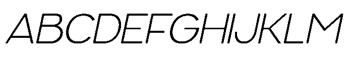 Radets Thin Italic Font UPPERCASE