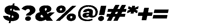 Radianz Black Wide Italic Font OTHER CHARS