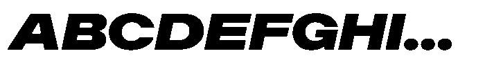 Radianz Black Wide Italic Font UPPERCASE