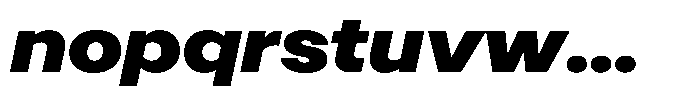 Radianz Black Wide Italic Font LOWERCASE