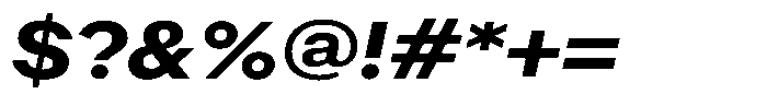 Radianz Bold Wide Italic Font OTHER CHARS