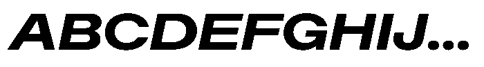 Radianz Bold Wide Italic Font UPPERCASE