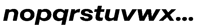 Radianz Bold Wide Italic Font LOWERCASE