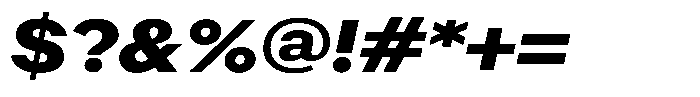 Radianz Extra Bold Wide Italic Font OTHER CHARS