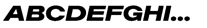 Radianz Extra Bold Wide Italic Font UPPERCASE