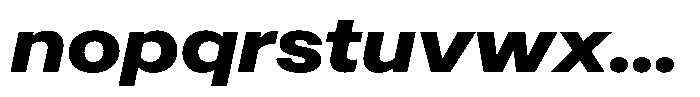 Radianz Extra Bold Wide Italic Font LOWERCASE
