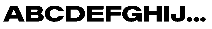 Radianz Extra Bold Wide Font UPPERCASE