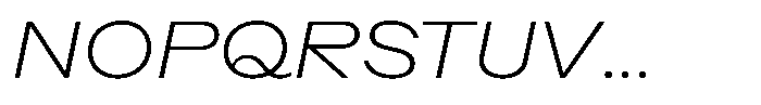 Radianz Extra Light Wide Italic Font UPPERCASE