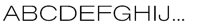 Radianz Extra Light Wide Font UPPERCASE