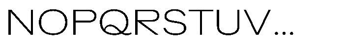 Radianz Extra Light Wide Font UPPERCASE