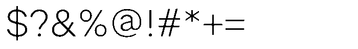 Radianz Extra Light Font OTHER CHARS