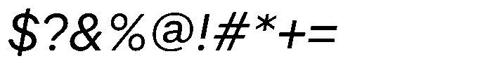 Radianz Italic Font OTHER CHARS