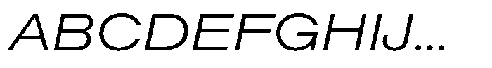 Radianz Light Wide Italic Font UPPERCASE