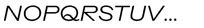 Radianz Light Wide Italic Font UPPERCASE