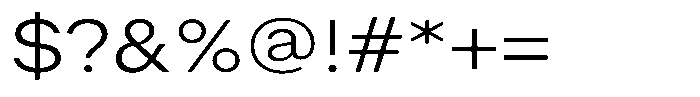 Radianz Light Wide Font OTHER CHARS