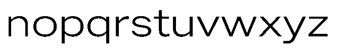 Radianz Light Wide Font LOWERCASE