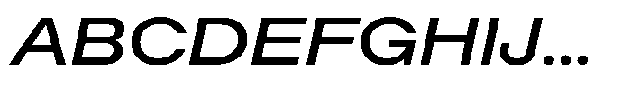 Radianz Medium Wide Italic Font UPPERCASE