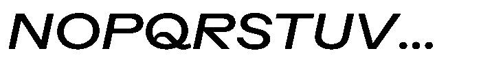 Radianz Medium Wide Italic Font UPPERCASE