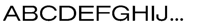 Radianz Regular Wide Font UPPERCASE