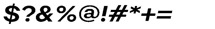 Radianz Semi Bold Wide Italic Font OTHER CHARS