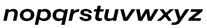 Radianz Semi Bold Wide Italic Font LOWERCASE