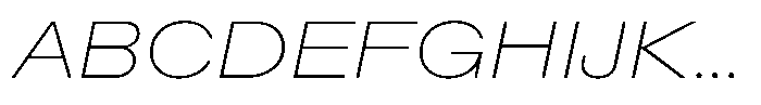 Radianz Thin Wide Italic Font UPPERCASE