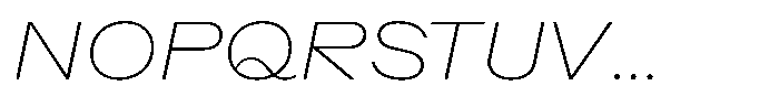 Radianz Thin Wide Italic Font UPPERCASE