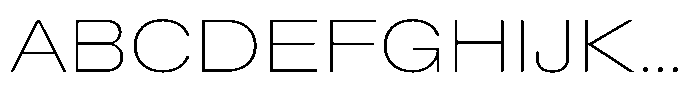 Radianz Thin Wide Font UPPERCASE