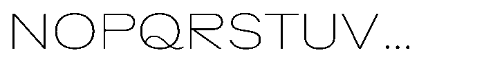 Radianz Thin Wide Font UPPERCASE