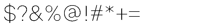 Radianz Thin Font OTHER CHARS