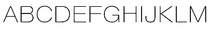Radianz Thin Font UPPERCASE
