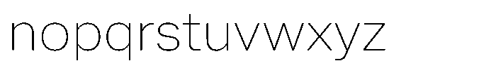 Radianz Thin Font LOWERCASE