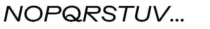 Radianz Wide Italic Font UPPERCASE