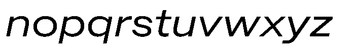 Radianz Wide Italic Font LOWERCASE