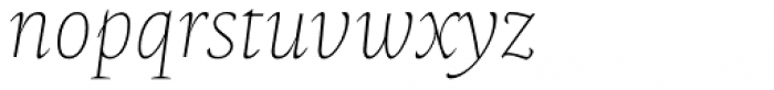 Radiata Thin Italic Font LOWERCASE