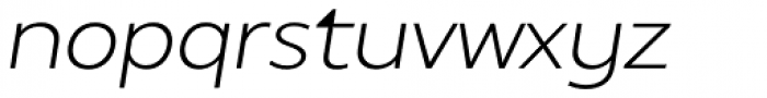 Radiate Sans Light Italic Font LOWERCASE