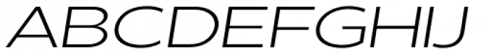 Radiate Sans Light Semi Expanded Italic Font UPPERCASE