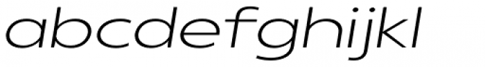 Radiate Sans Light Semi Expanded Italic Font LOWERCASE