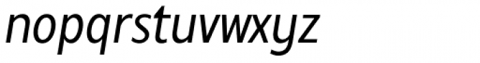 Radiate Sans Regular Condensed italic Font LOWERCASE