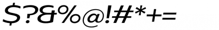 Radiate Sans Regular Semi Expanded Italic Font OTHER CHARS
