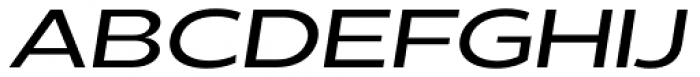 Radiate Sans Regular Semi Expanded Italic Font UPPERCASE